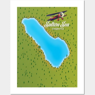 Salton Sea California map Posters and Art